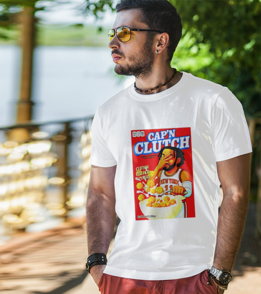 Cap'n Clutch New York Knicks Clutch Player Of The Year Cereal Box T-Shirt