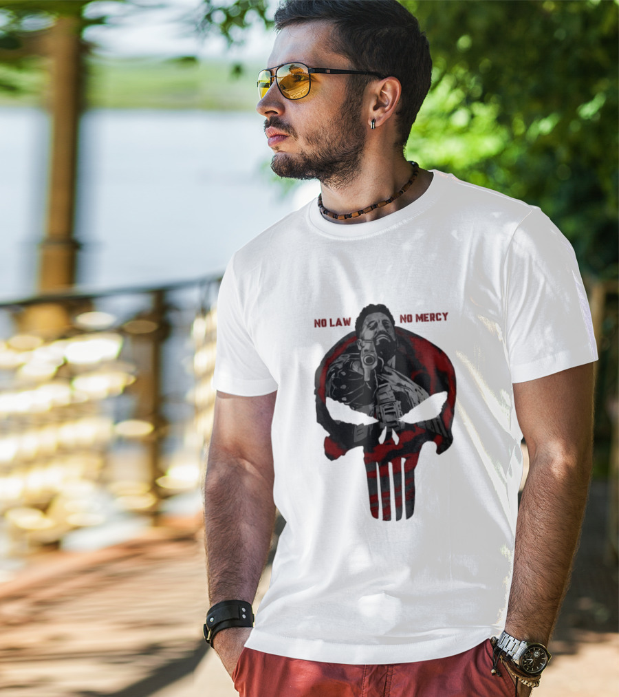 No Law No Mercy Skull Of Terror The Punisher Marvel Universal T-Shirt