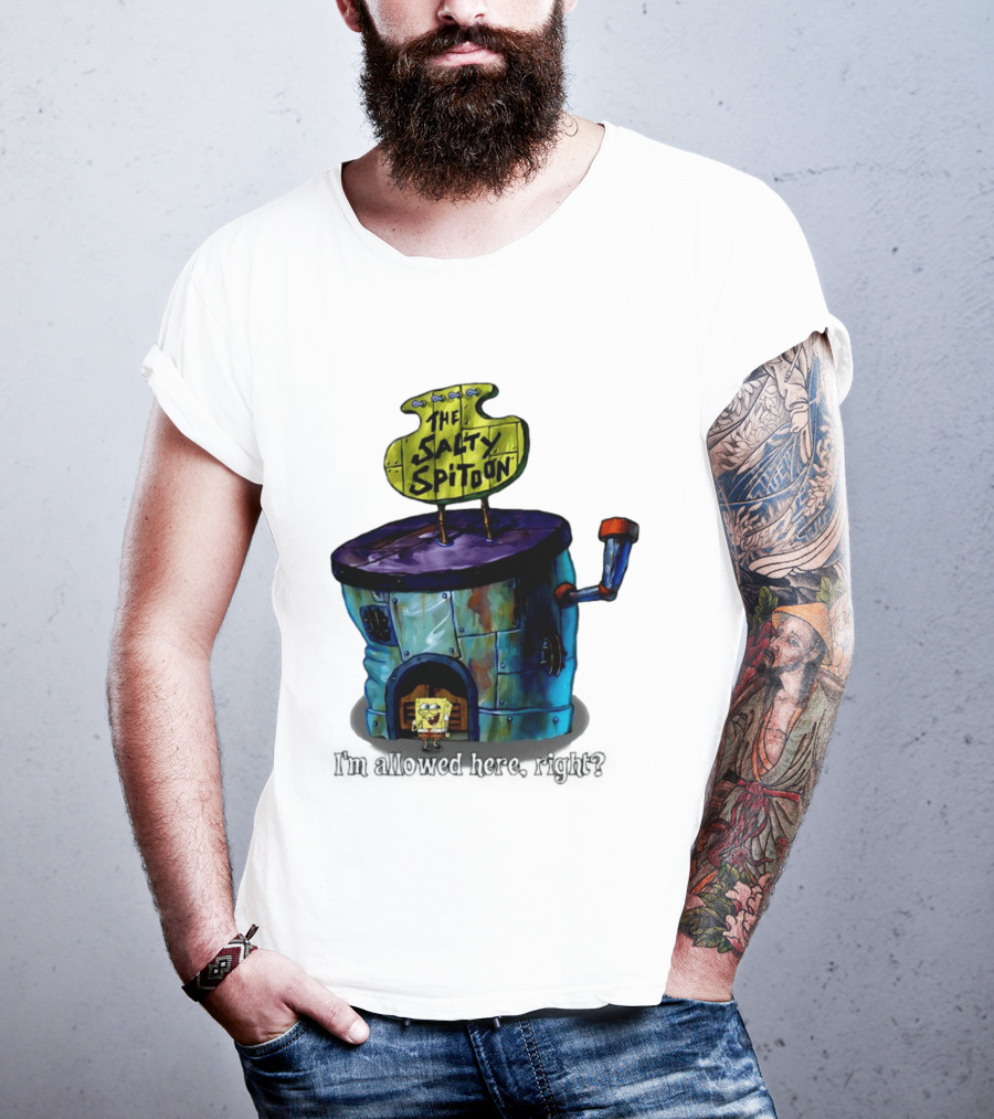 The Salty Spitoon SpongeBob SquarePants Are You Tough Enough Entrance Scene T-Shirt