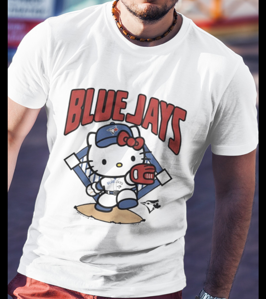 Toronto Blue Jays Hello Kitty Baseball Collaboration MLB T-Shirt