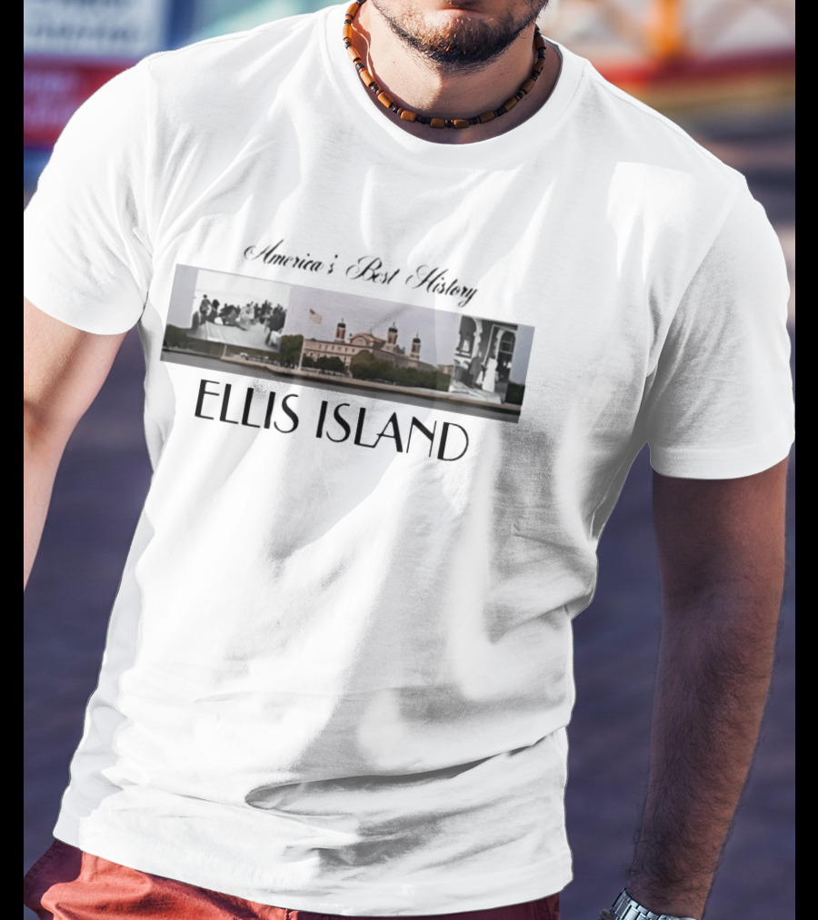 America's Best History Ellis Island Iconic Landmark Photos T-Shirt