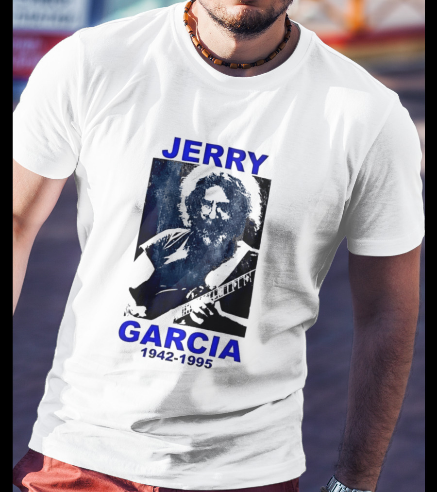 Jerry Garcia 1942 1995 Image With Guitar T-Shirt