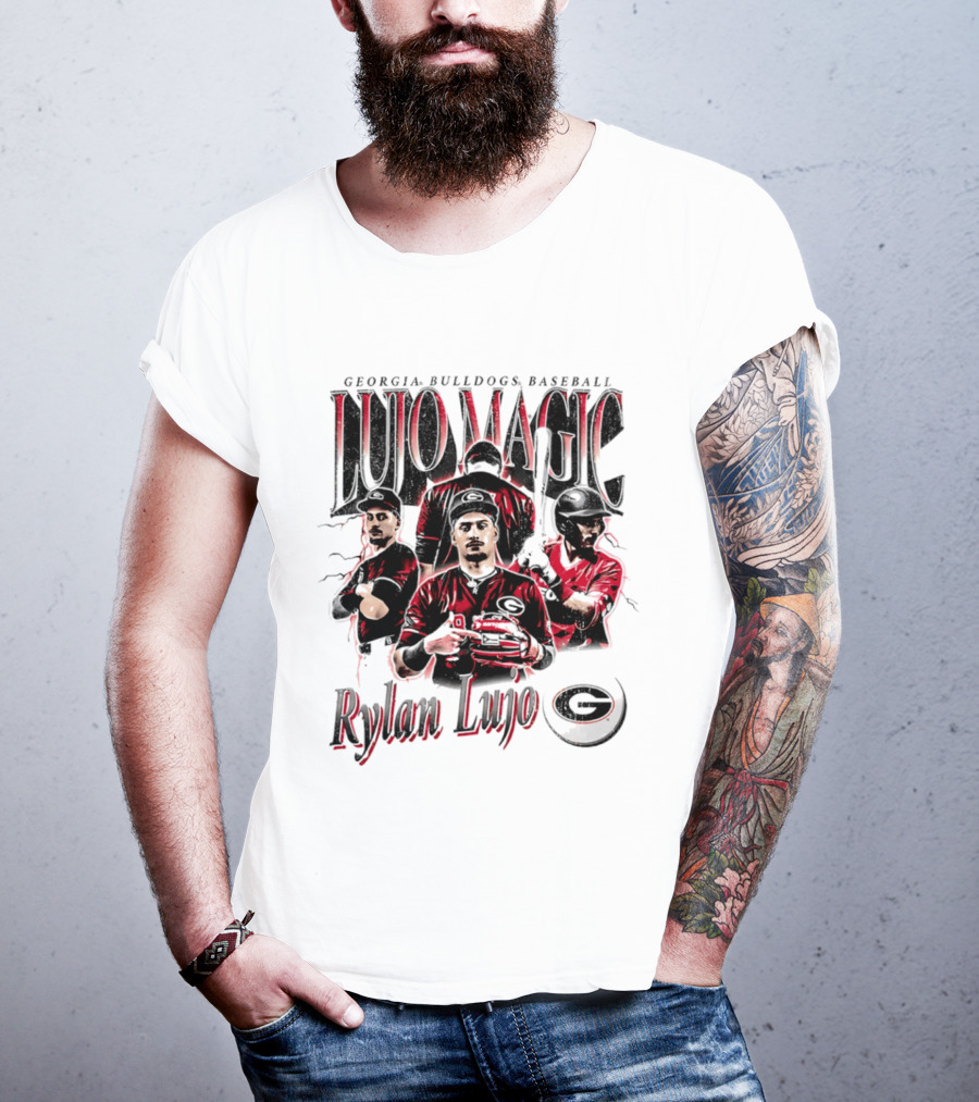 Georgia Bulldogs Baseball Lujo Magic Rylan Lujo T-Shirt