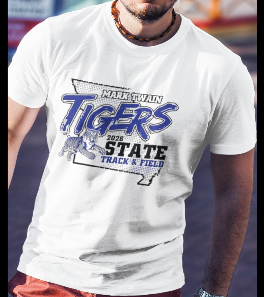Mark Twain Tigers 2026 State Track And Field Missouri Map T-Shirt