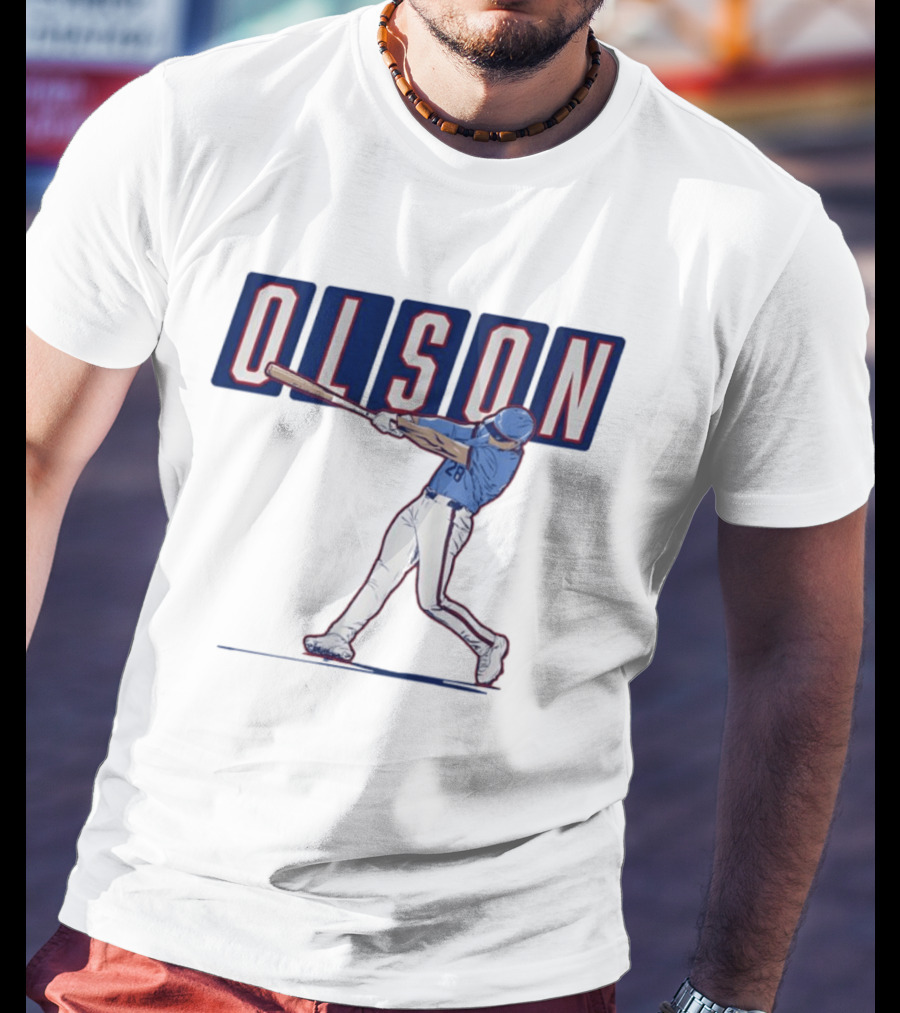 Olson 28 ATL Slugger Swing For Atlanta Braves Baseball Fans T-Shirt