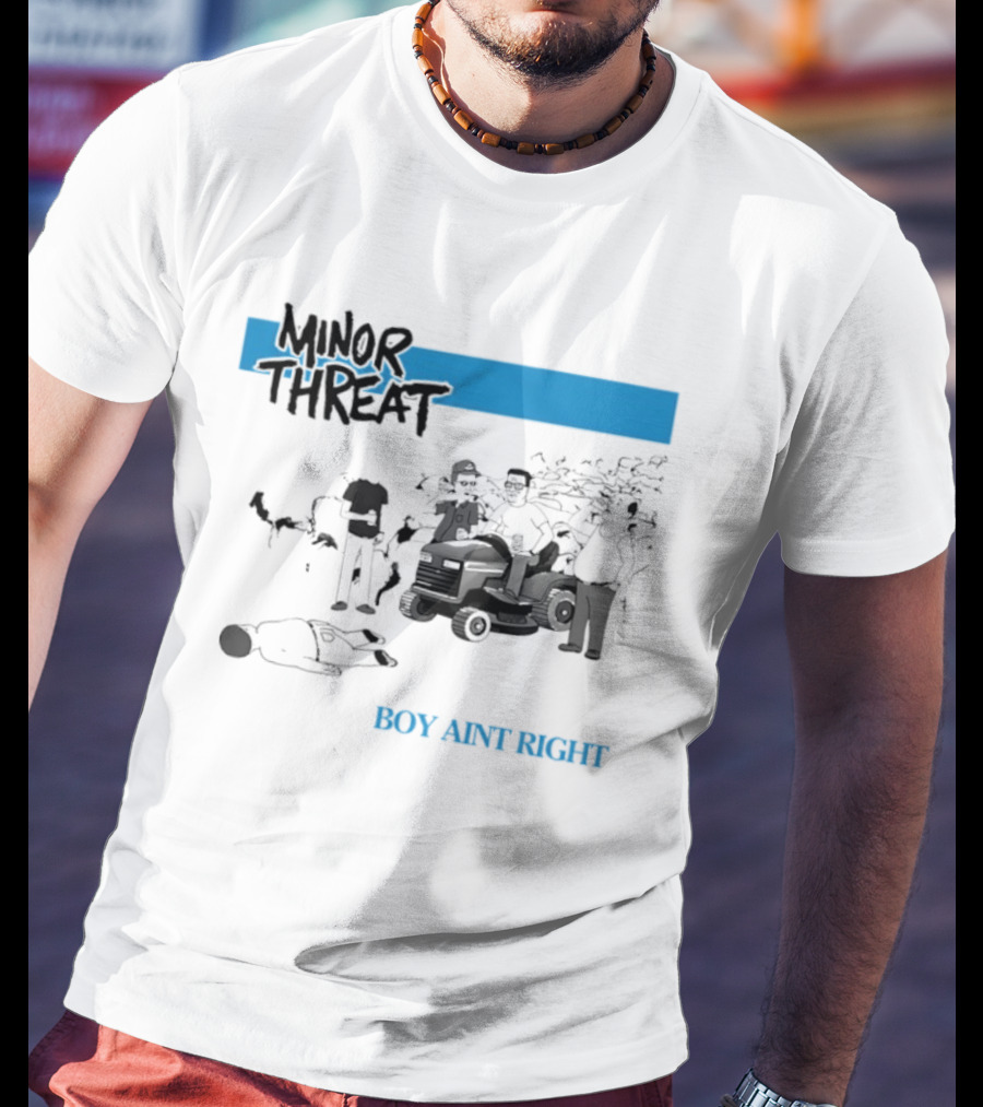 Minor Threat Boy Ain't Right Beer Mower Scene T-Shirt