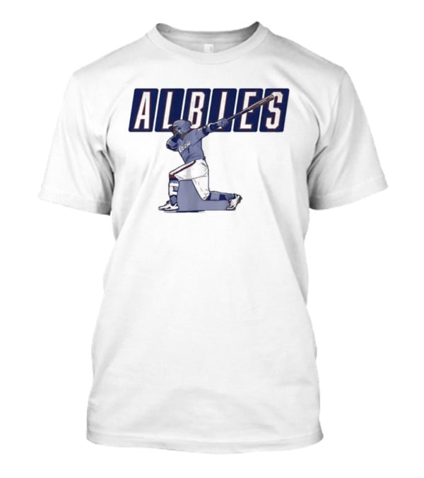 ALBIES ATLANTA Slugger Swing Baseball Player T-Shirt