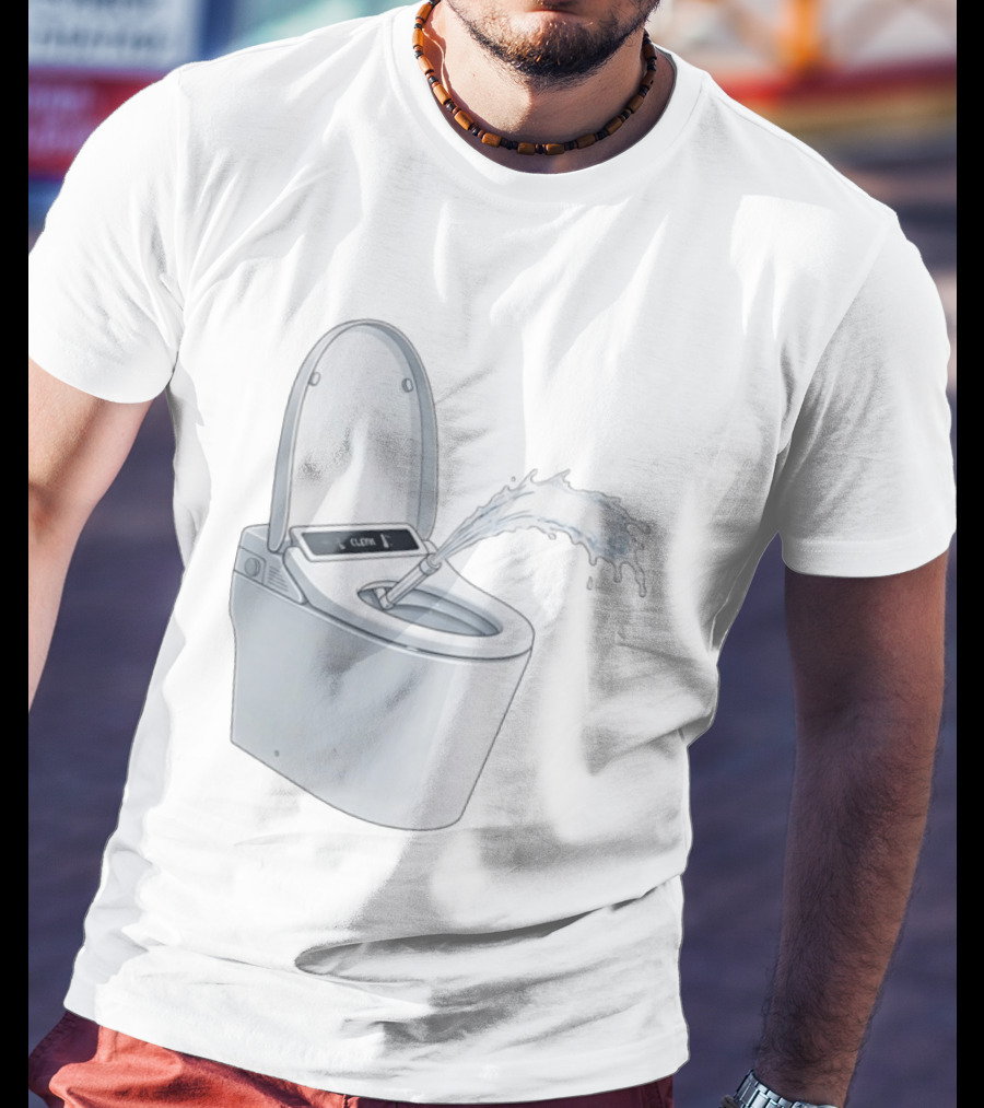 Smart Toilet Clean Water Splash Meme T-Shirt