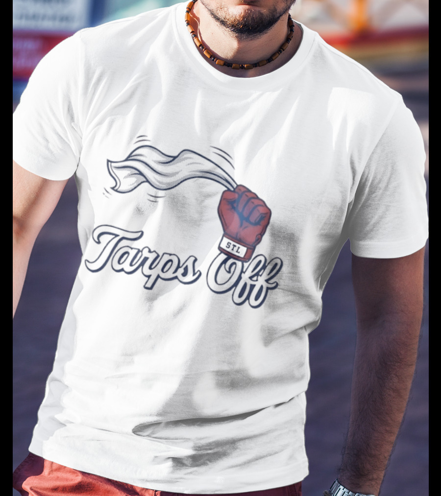 St Louis Cardinals Tarps Off Baseball Fist T-Shirt
