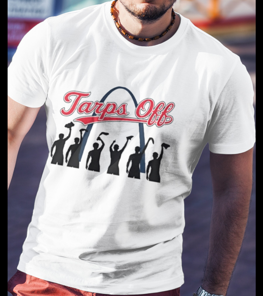 St Louis Cardinals Tarps Off Arch Skyline Celebration T-Shirt