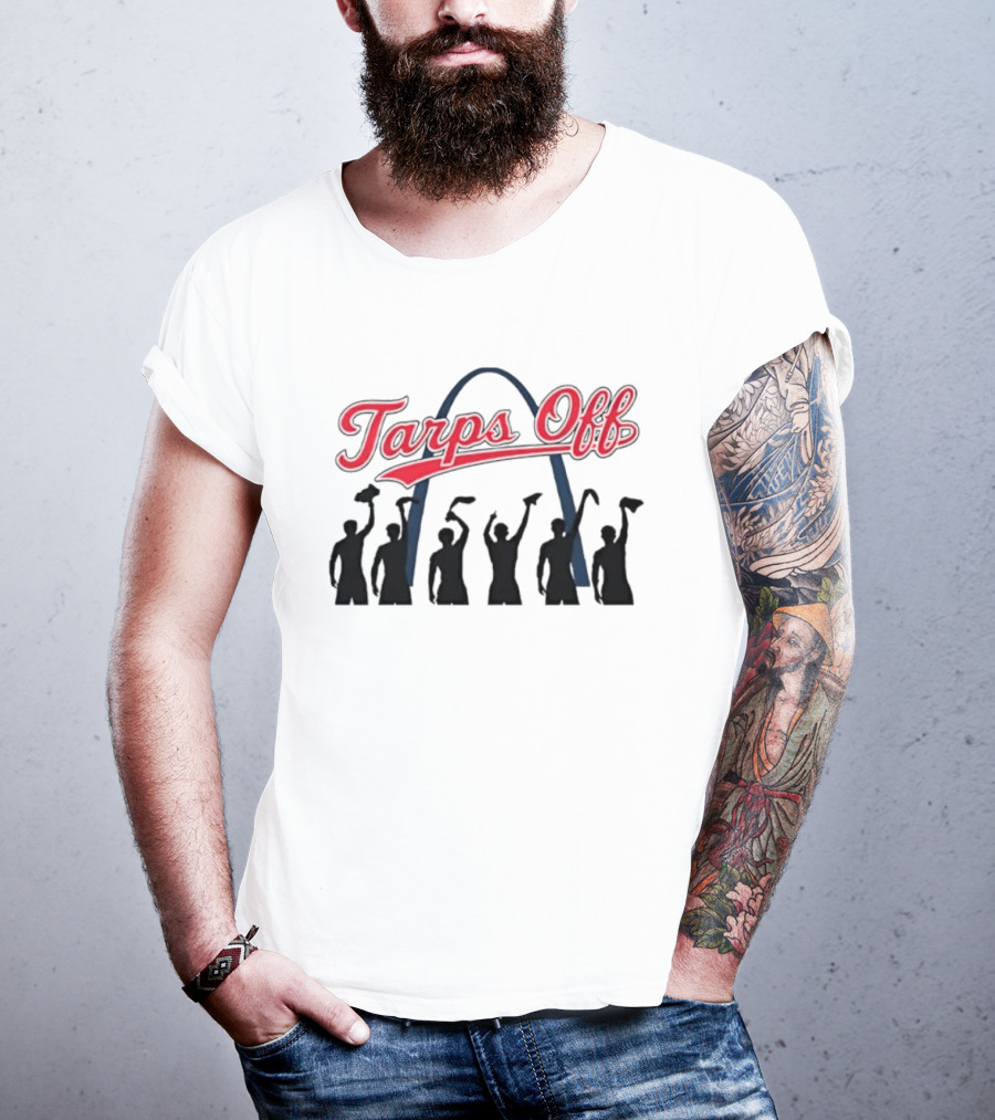 St Louis Cardinals Tarps Off Arch Skyline Celebration T-Shirt