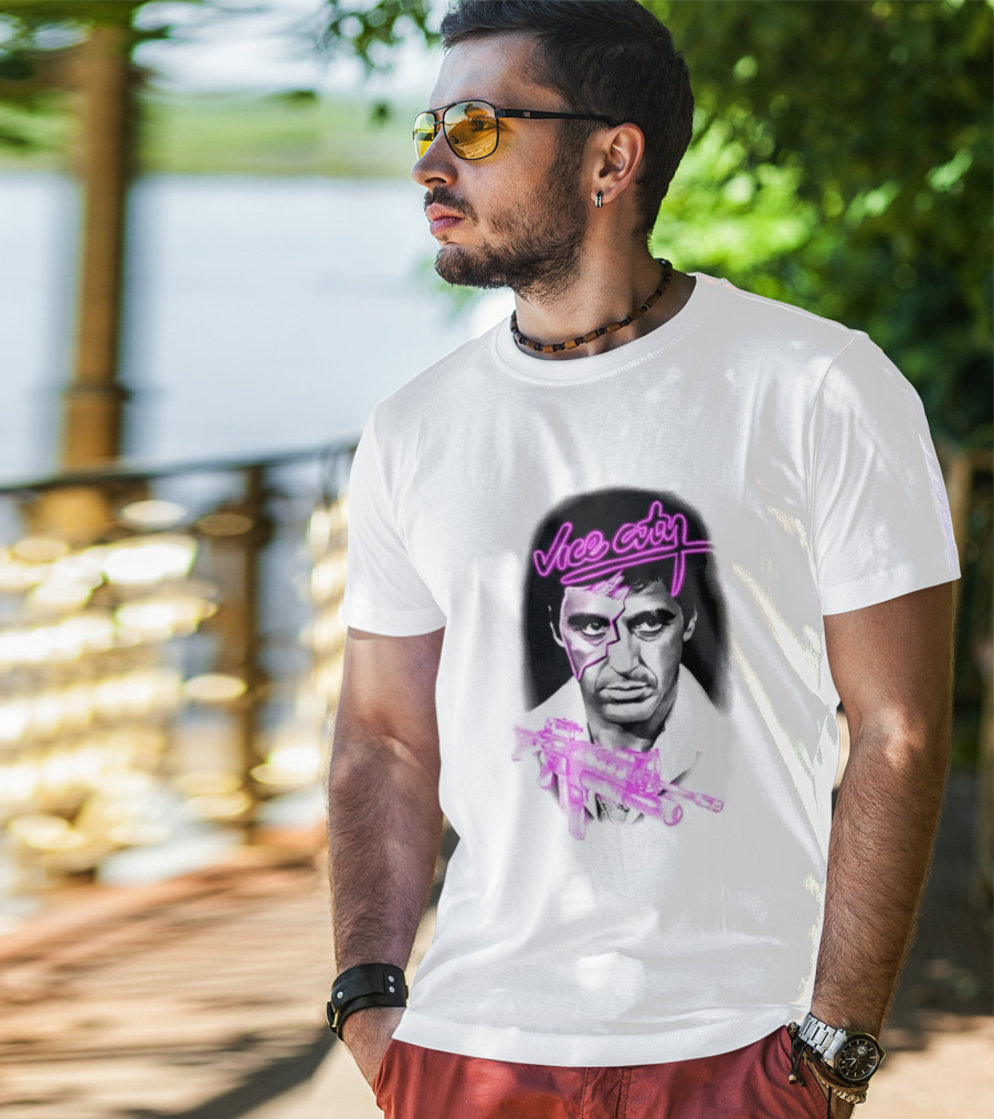 Vice City Tony Montana Scarface Neon T-Shirt