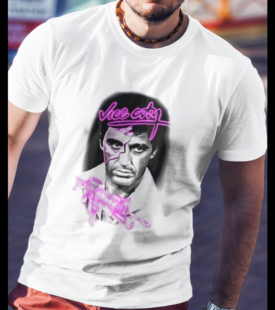 Vice City Tony Montana Scarface Neon T-Shirt