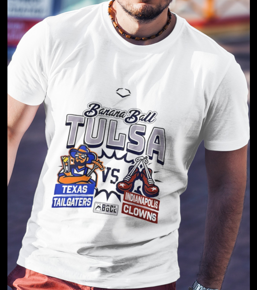 Banana Ball Tulsa Texas Tailgaters Vs Indianapolis Clowns T-Shirt