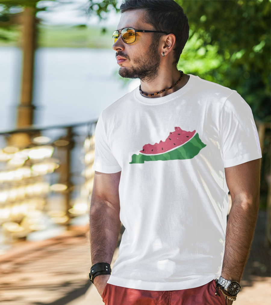 Watermelon Kentucky Shaped Slice T-Shirt