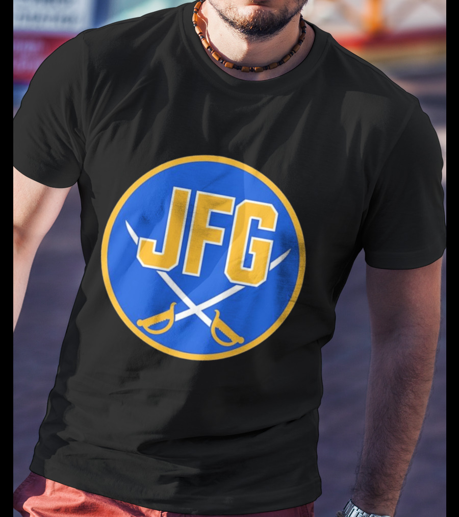 Buffalo Sabres JFG River Hockey Academy Circular Badge Swords T-Shirt