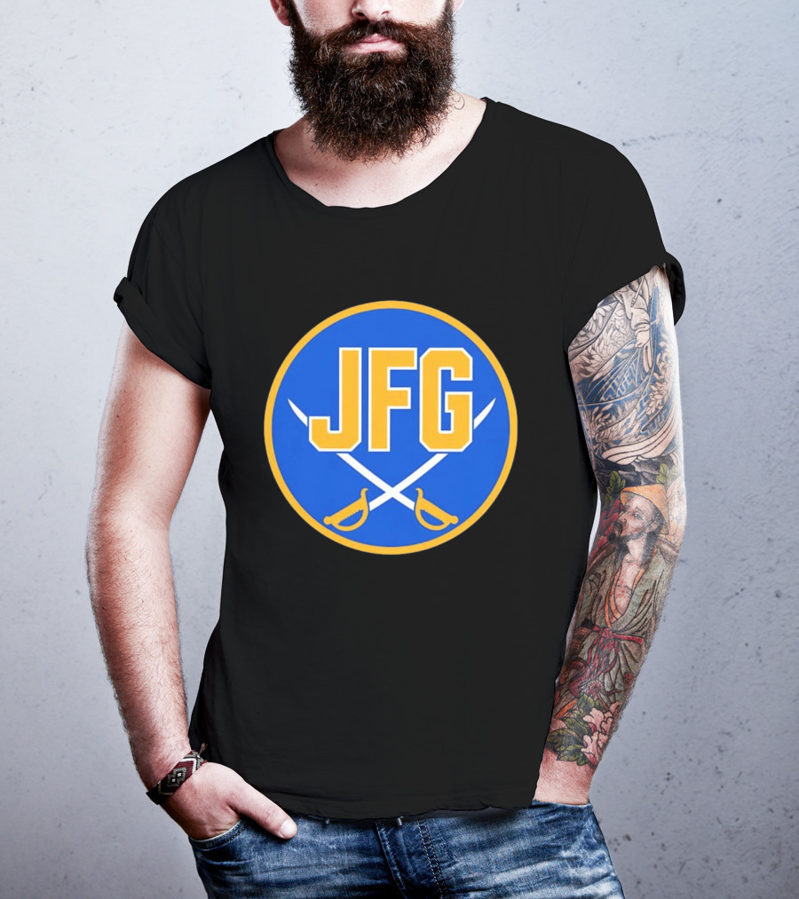 Buffalo Sabres JFG River Hockey Academy Circular Badge Swords T-Shirt