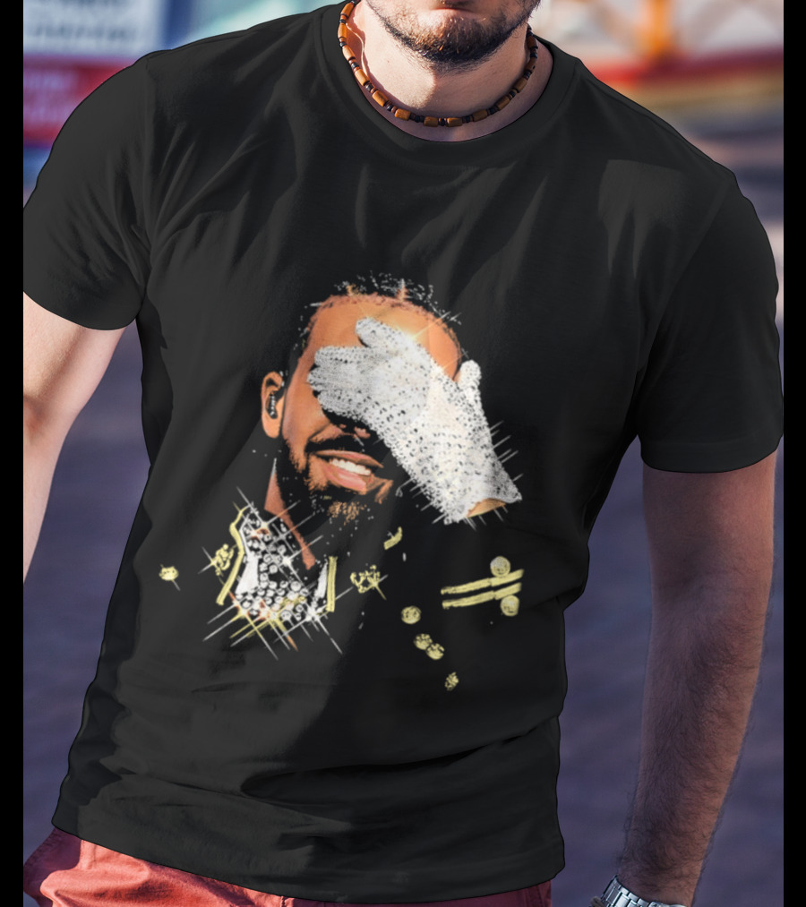Drake Iceman Pay Tribute To Michael Jackson Glitter Glove Iconic Gesture T-Shirt