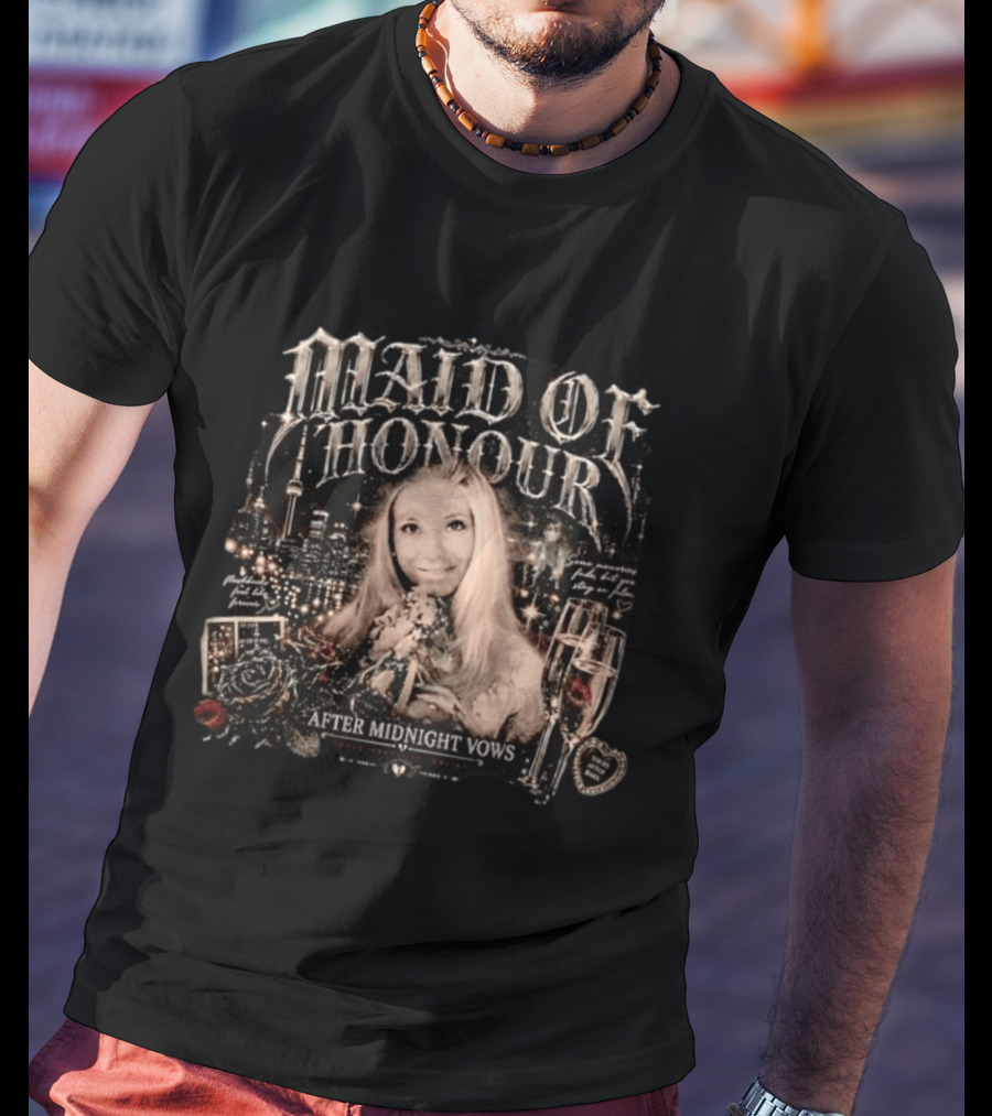 Maid Of Honour After Midnight Vows Romantic Toronto Skyline T-Shirt