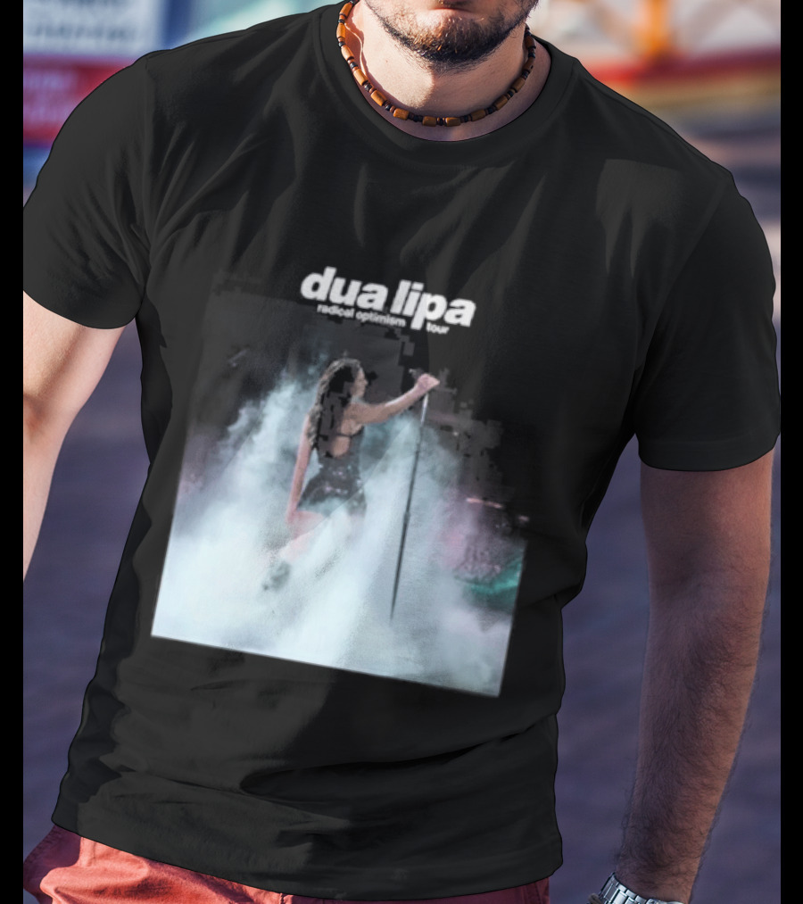 Dua Lipa Round Neck Abstract Pastel Aura T-Shirt