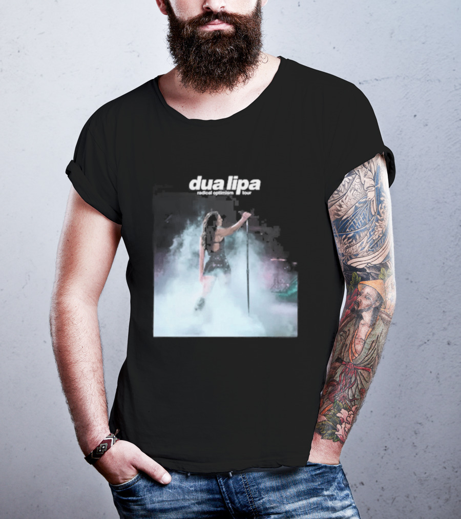 Dua Lipa Round Neck Abstract Pastel Aura T-Shirt