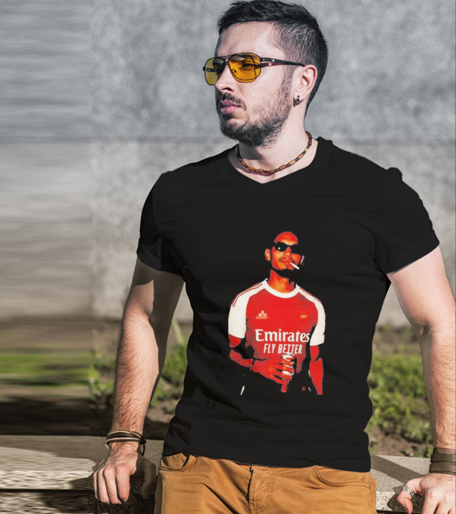 Gabriel Magalhaes Smoking Emirates Fly Better Arsenal T-Shirt