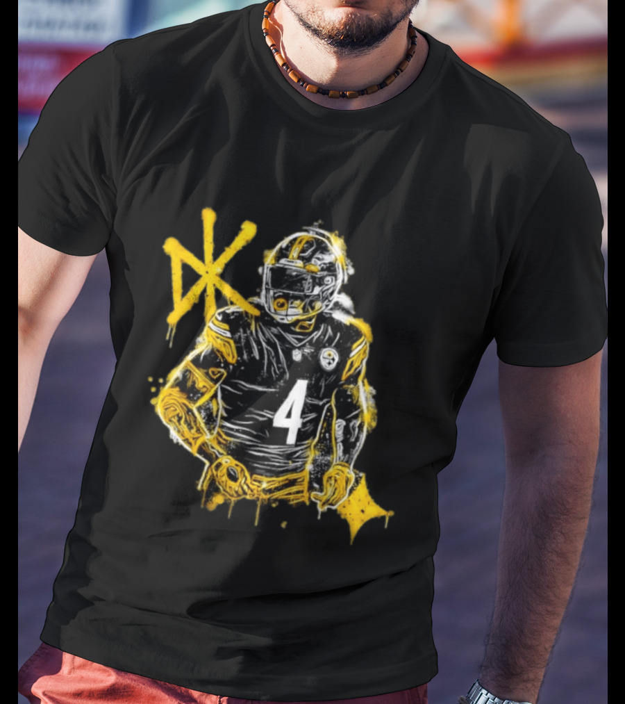 Pittsburgh Steelers Number 4 Here We Go Football Player NFL Fan Gear T-Shirt
