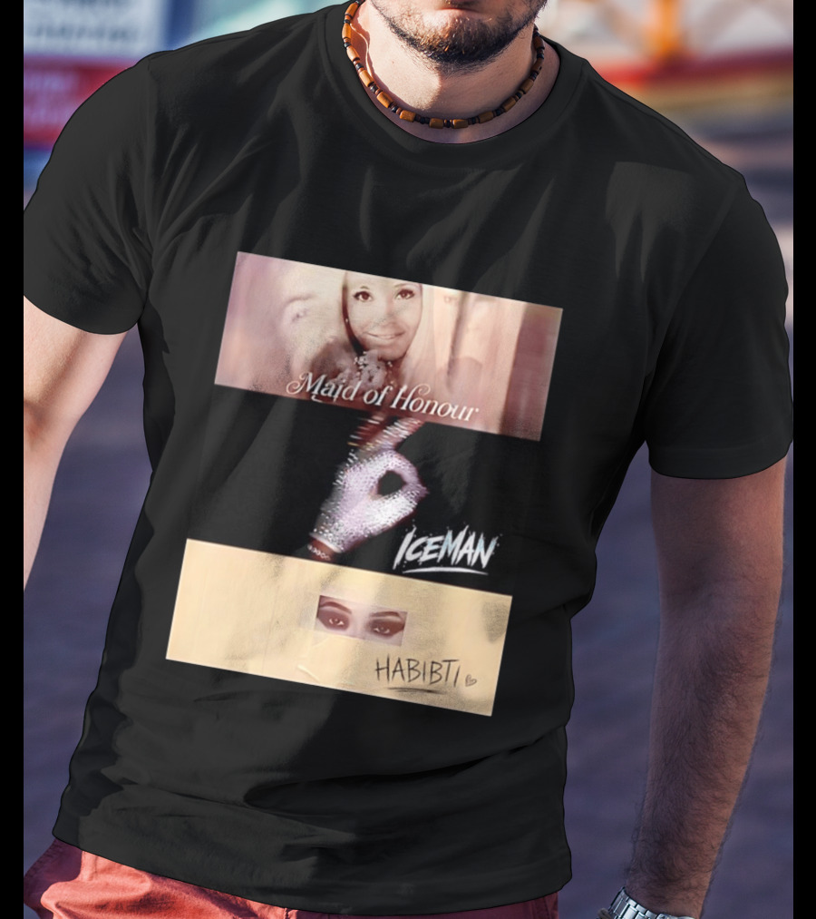 Maid Of Honour Iceman Habibti Mashup With Glove And Portraits T-Shirt