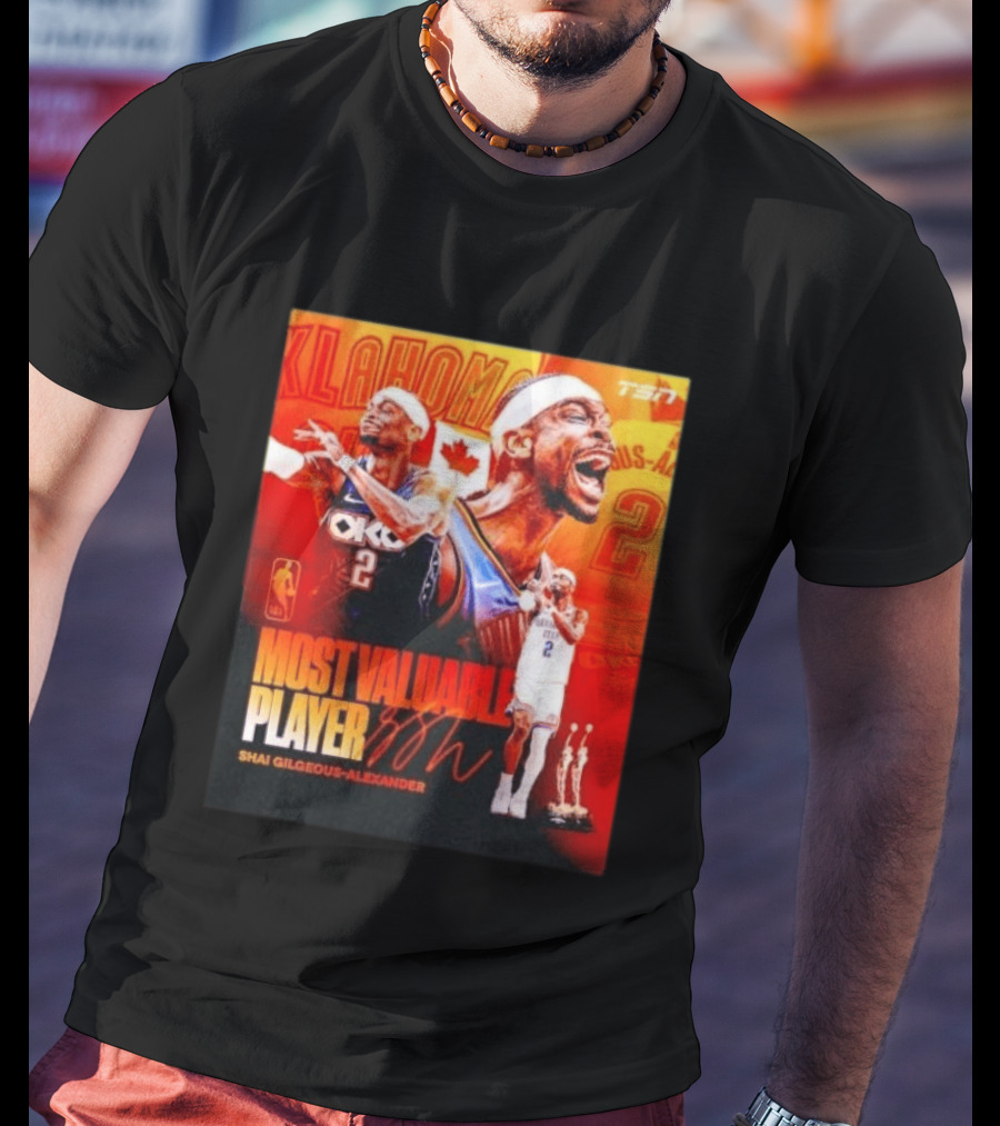 Shai Gilgeous Alexander Oklahoma Most Valuable Player 2x MVP TSN Basketball Canada T-Shirt