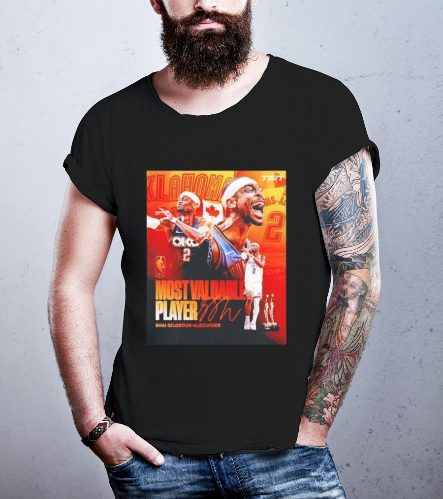 Shai Gilgeous Alexander Oklahoma Most Valuable Player 2x MVP TSN Basketball Canada T-Shirt