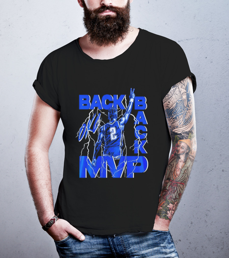 Shai Gilgeous Alexander Back 2 Back MVP Oklahoma City Thunder Storm T-Shirt
