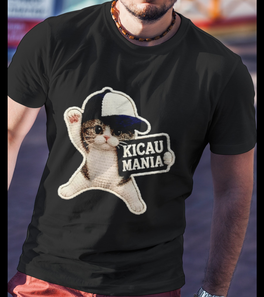 Kicau Mania Crochet Cat With Baseball Cap T-Shirt