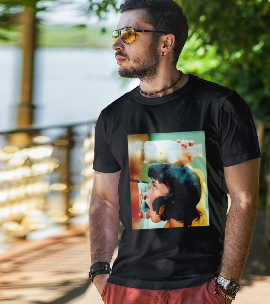 The Girl With Banging Head Licking Milk Scene T-Shirt