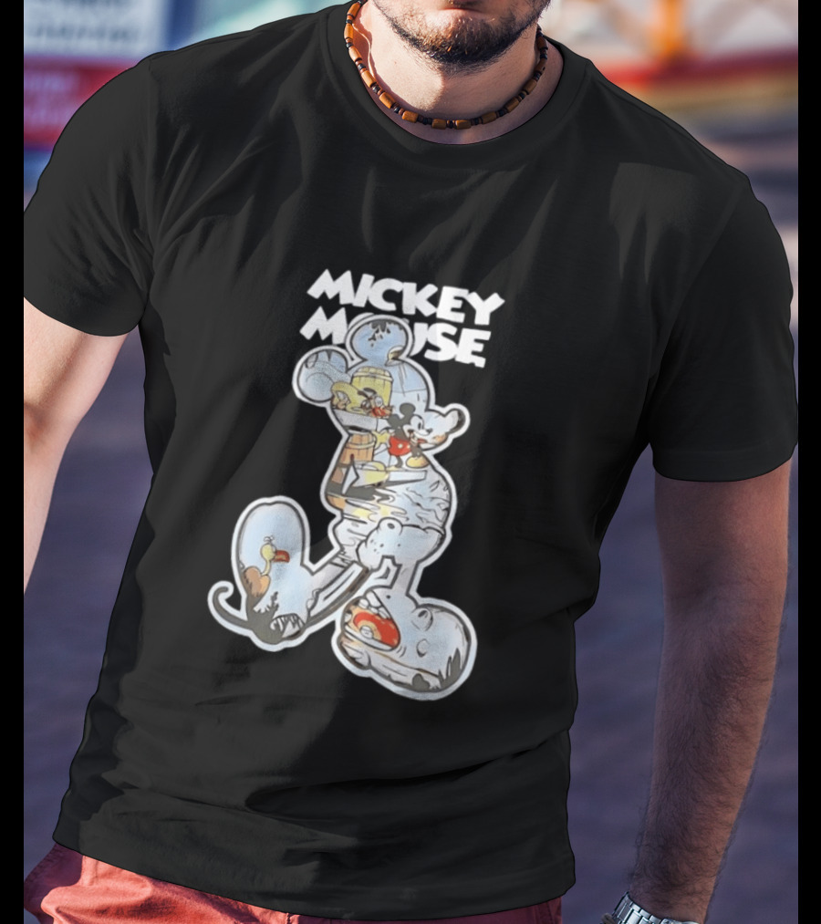 Mickey Mouse Steamboat Willie Vintage Cartoon Disney T-Shirt