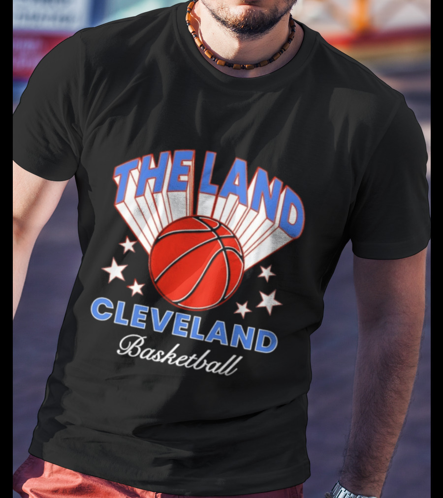 The Land Cleveland Basketball Orange Ball Vintage Style Sports Fan T-Shirt