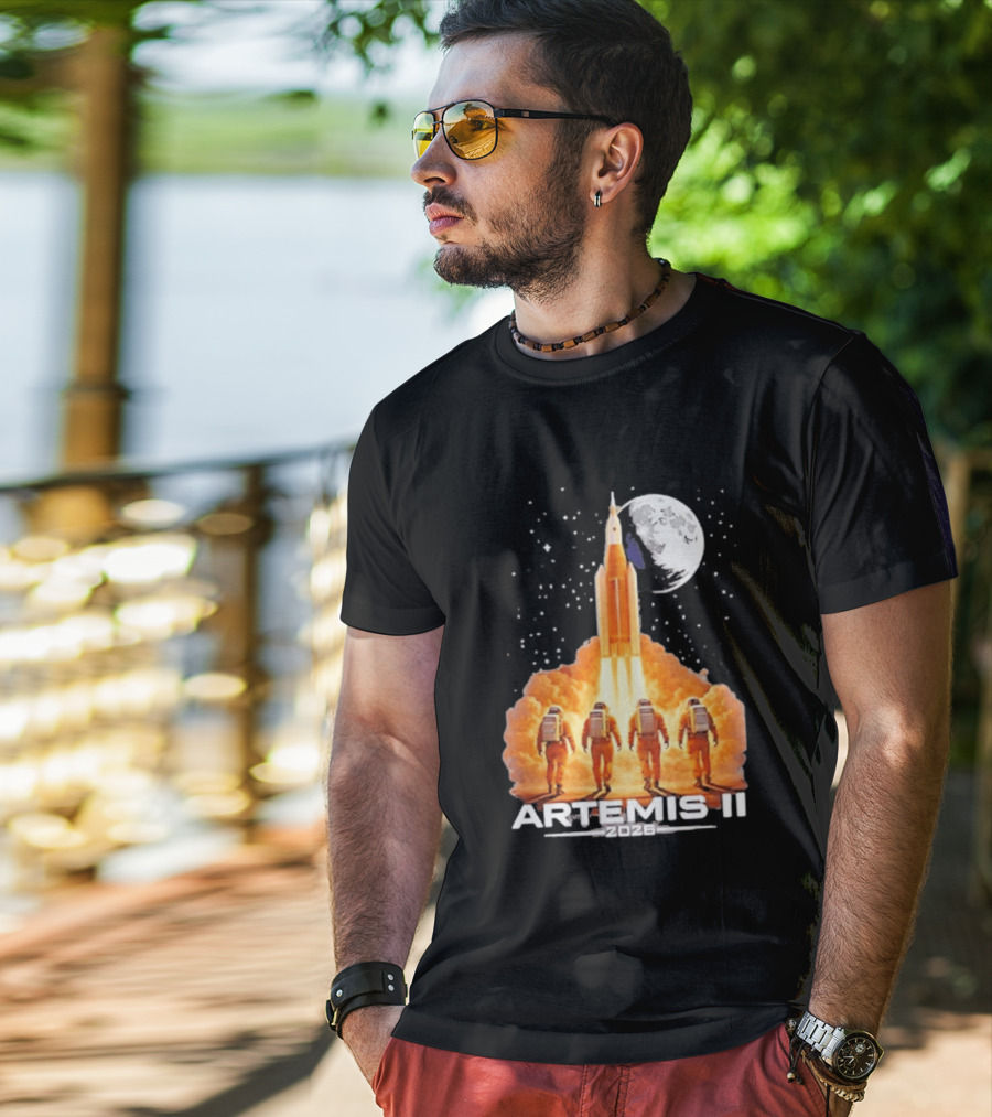 Artemis II Moon Mission 2026 NASA Astronaut Launch T-Shirt