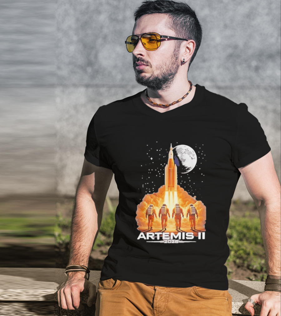 Artemis II Moon Mission 2026 NASA Astronaut Launch T-Shirt