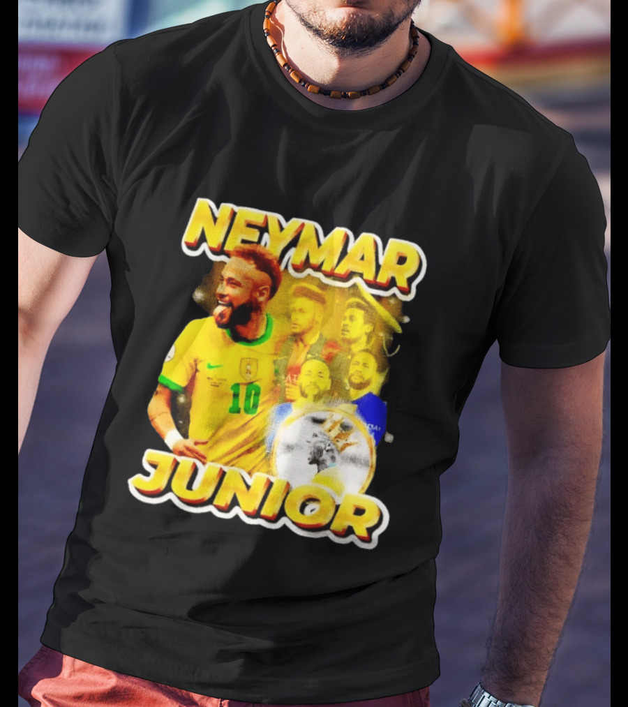 Neymar Junior Brasil National Football Team 10 Celebration Soccer Star T-Shirt
