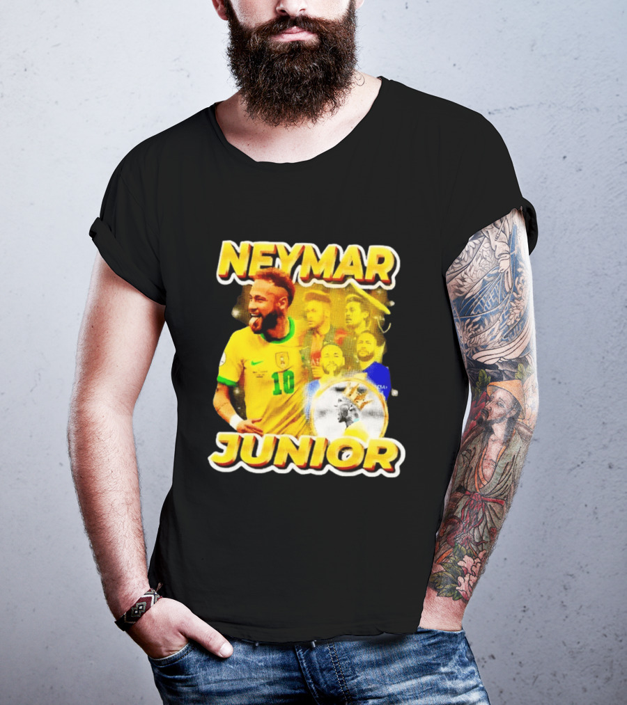 Neymar Junior Brasil National Football Team 10 Celebration Soccer Star T-Shirt