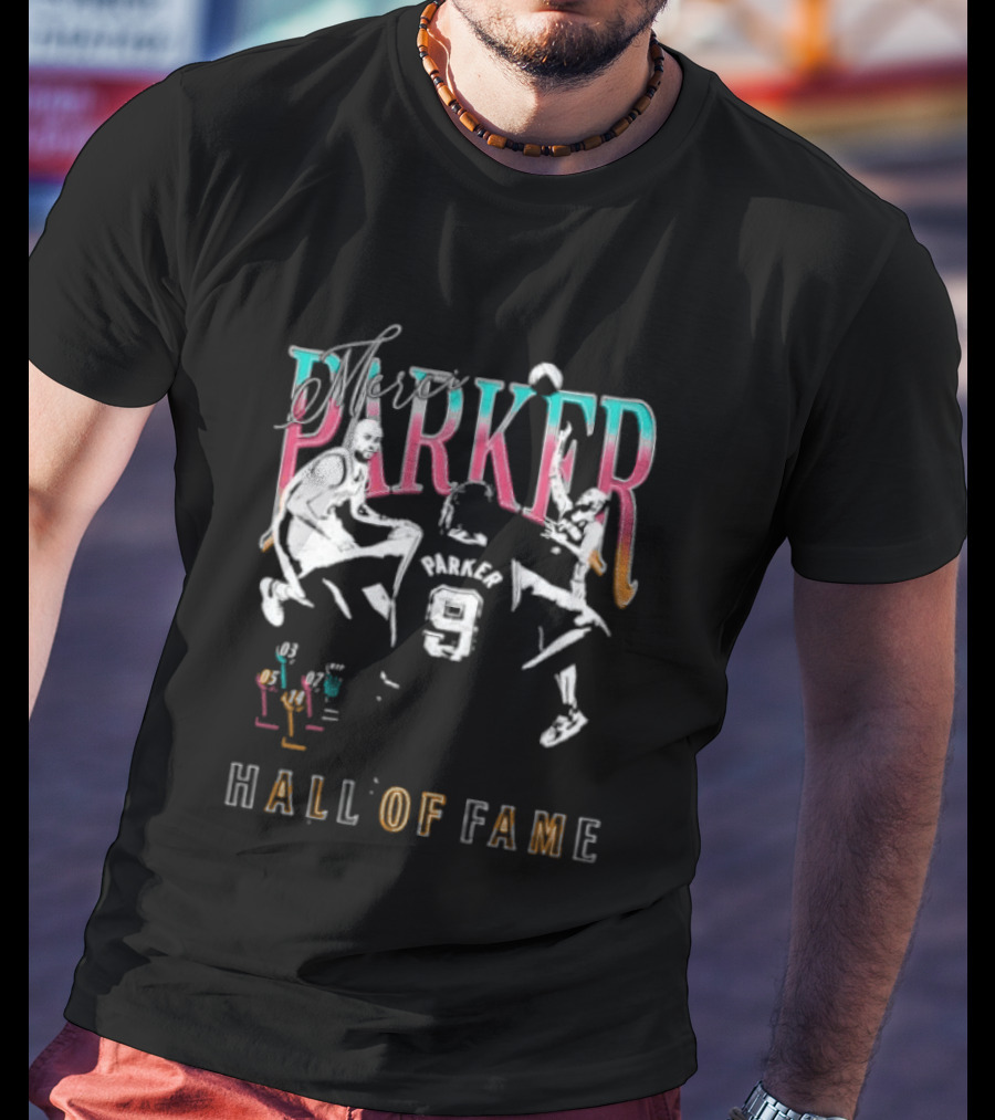 Parker Number 9 Hall Of Fame Spurs T-Shirt