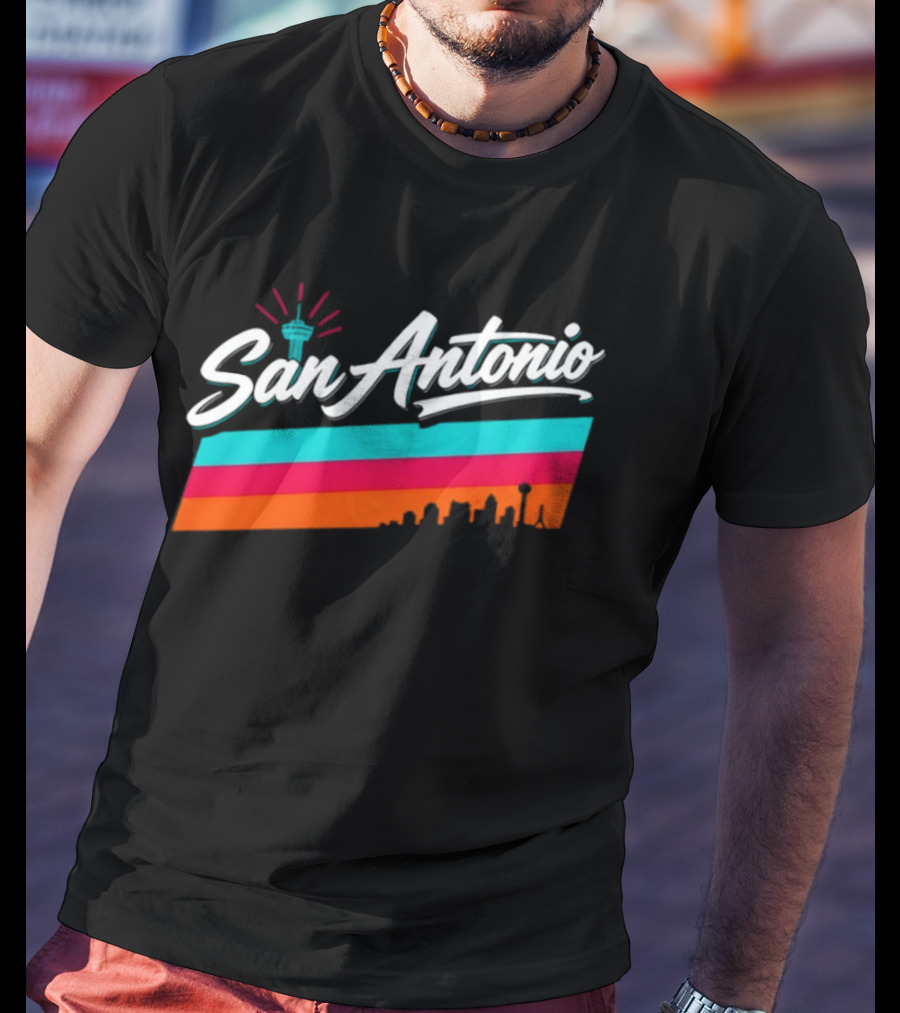 San Antonio Tower Of The Americas Spurs Basketball NBA T-Shirt