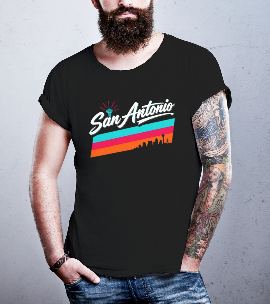 San Antonio Tower Of The Americas Spurs Basketball NBA T-Shirt