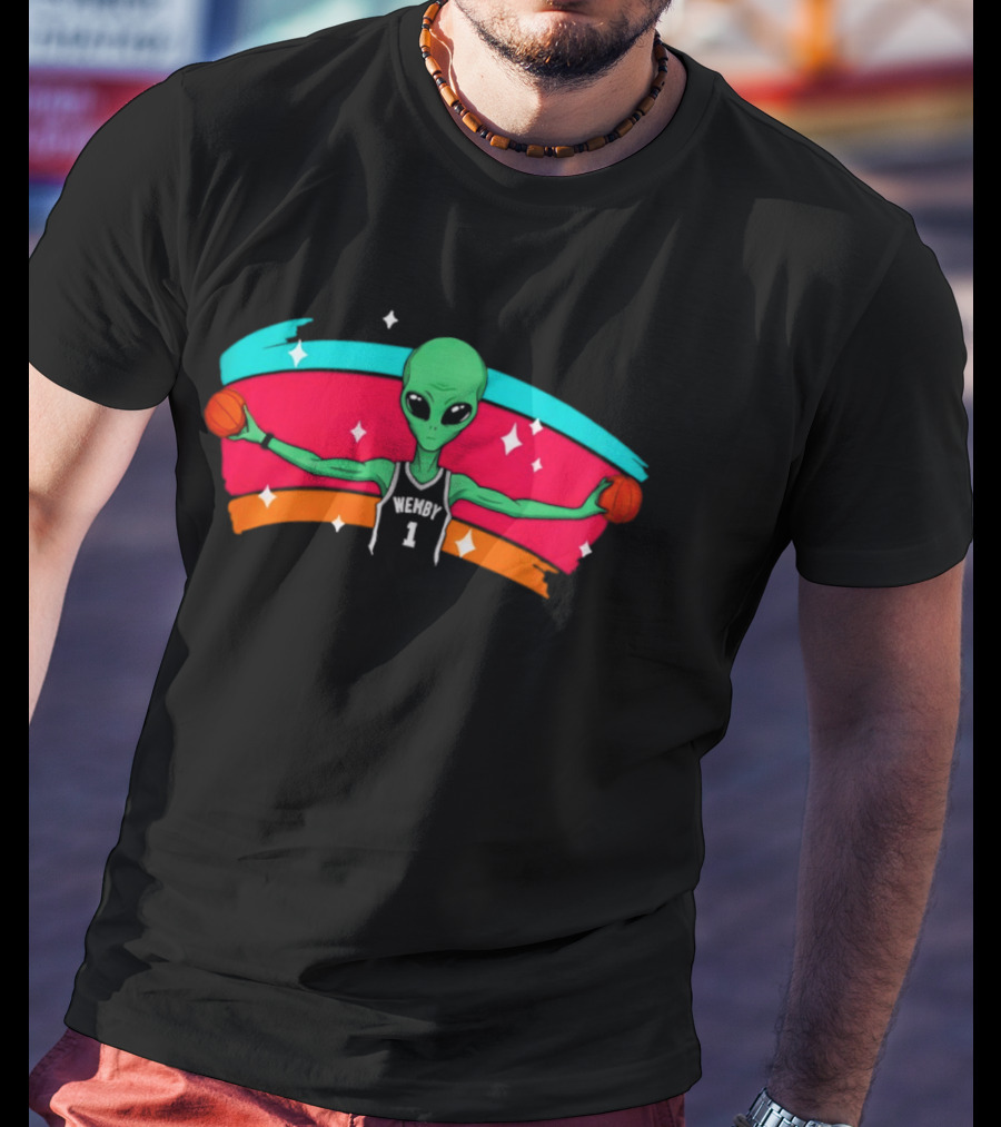 Victor Wembanyama Alien San Antonio Spurs Basketball NBA 2026 T-Shirt
