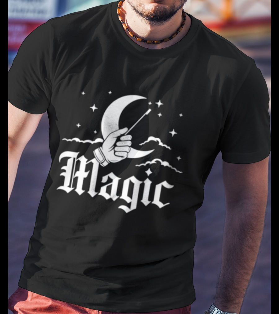 Magic Chicago White Sox Baseball Moon Hand Stars T-Shirt
