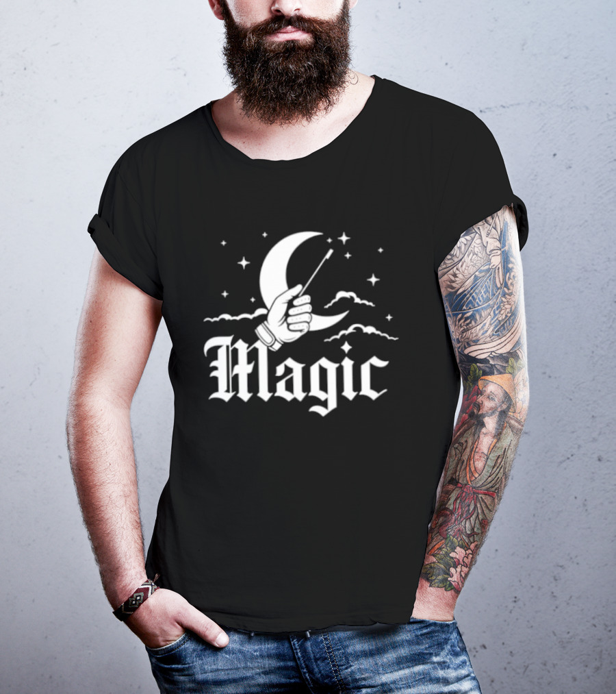 Magic Chicago White Sox Baseball Moon Hand Stars T-Shirt