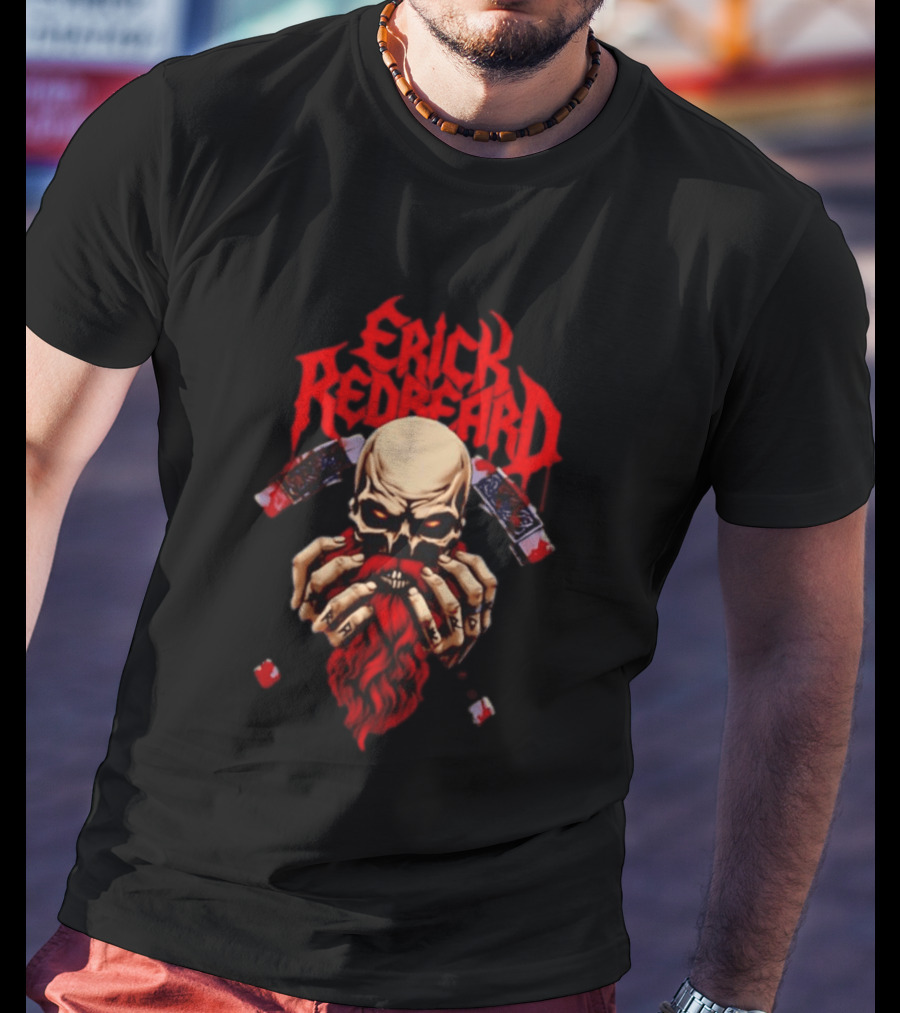 Erick Redbeard Viking Warrior Skull And Axes T-Shirt