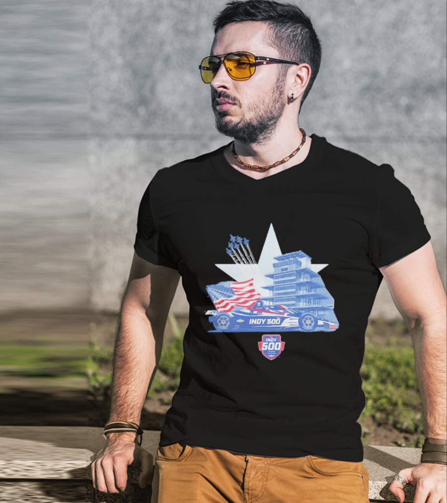 Need For Speed Indy 500 American Flag 2026 Racing Event T-Shirt