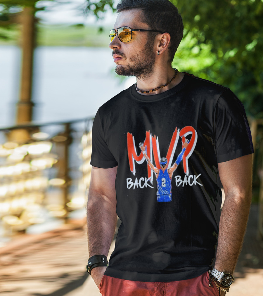 Shai Gilgeous Alexander MVP Back 2 Back Oklahoma City Thunder NBA Basketball 2026 T-Shirt