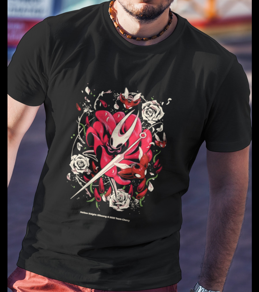 Hollow Knight Silksong Hornet Little Spider Floral T-Shirt