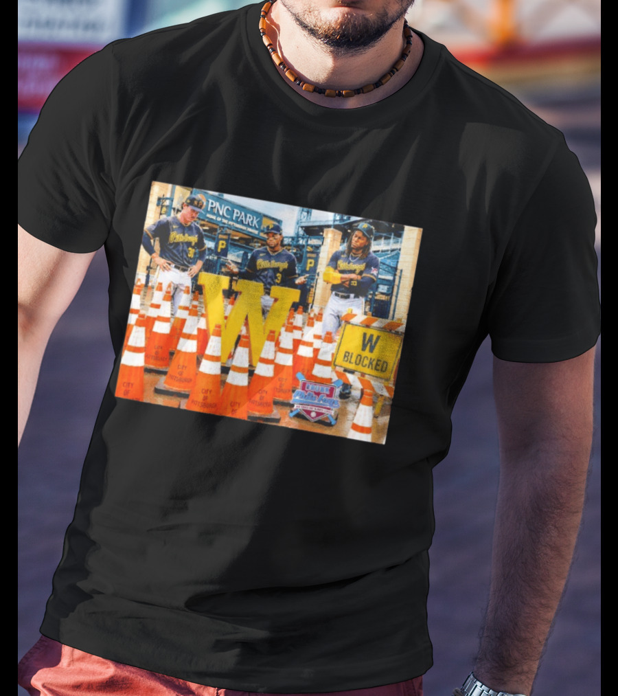 Skenes Jones Keller Pittsburgh Pirates PNC Park W Blocked T-Shirt